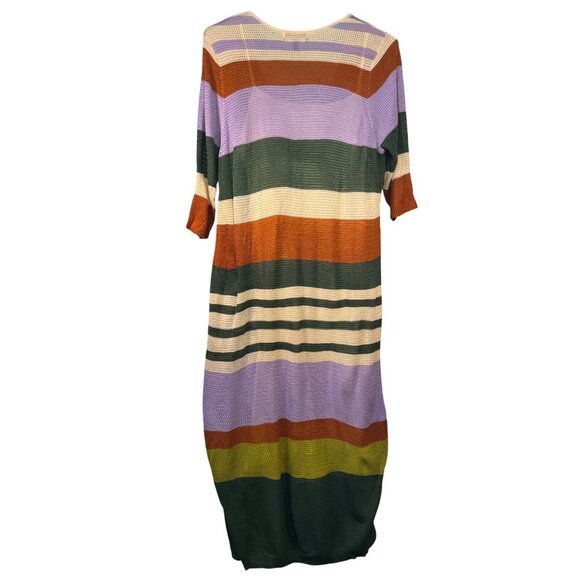 Eloquii Elements Multicolor Striped Crochet Midi Dress Size 18/20 NEW - Picture 6 of 7